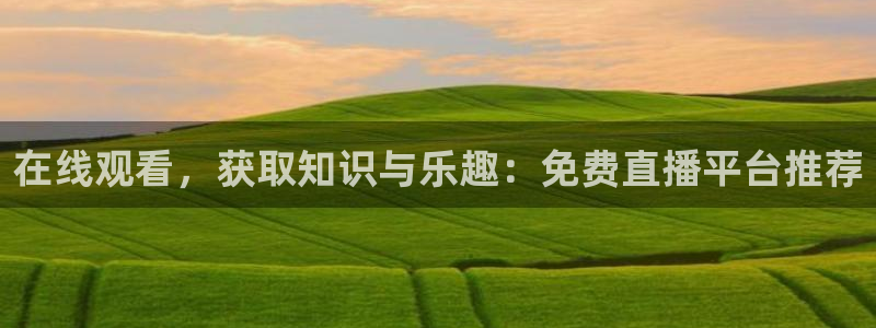so米体育直播观看：在线观看，获取知识与乐趣：免费直播平台推荐